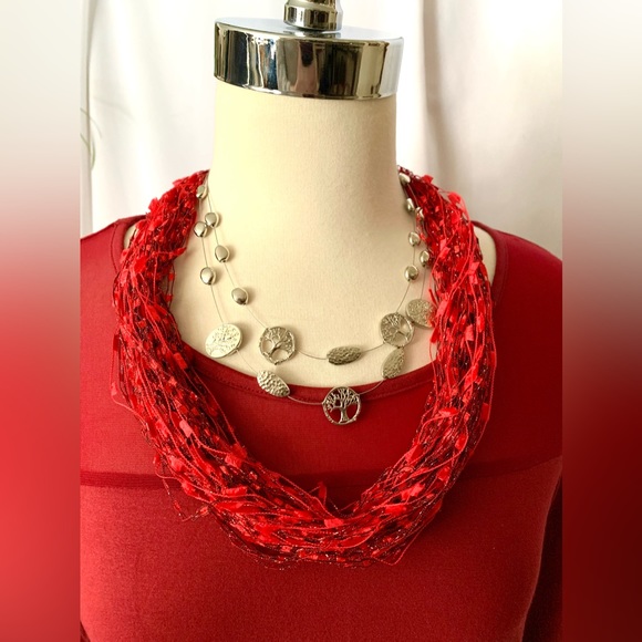 Brand New Burgundy/Red Top/Blouse by Red Coral - Picture 6 of 10